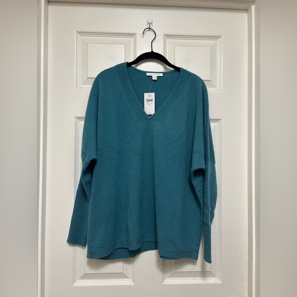 NWT J.Jill Pure Jill Recycled Cashmere V-Neck Sweater - Picture 5 of 9